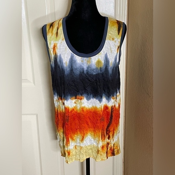 Simply Vera Wang Women Tank Top Large Tie Dye Sleeveless​​​​​​​​​​​​​​​​ - Picture 2 of 9